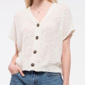 Blu-pepper cream batwing sweater